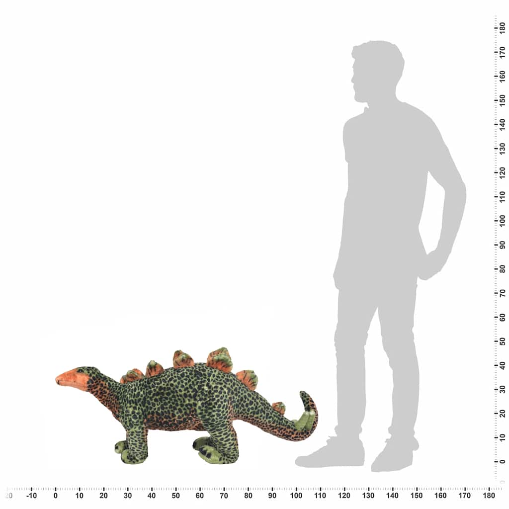 Samostojeći plišani dinosaur stegosaur zeleni XXL