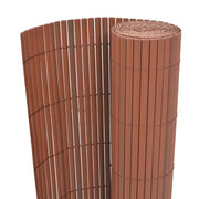 Dvostrana vrtna ograda PVC 90 x 300 cm smeđa