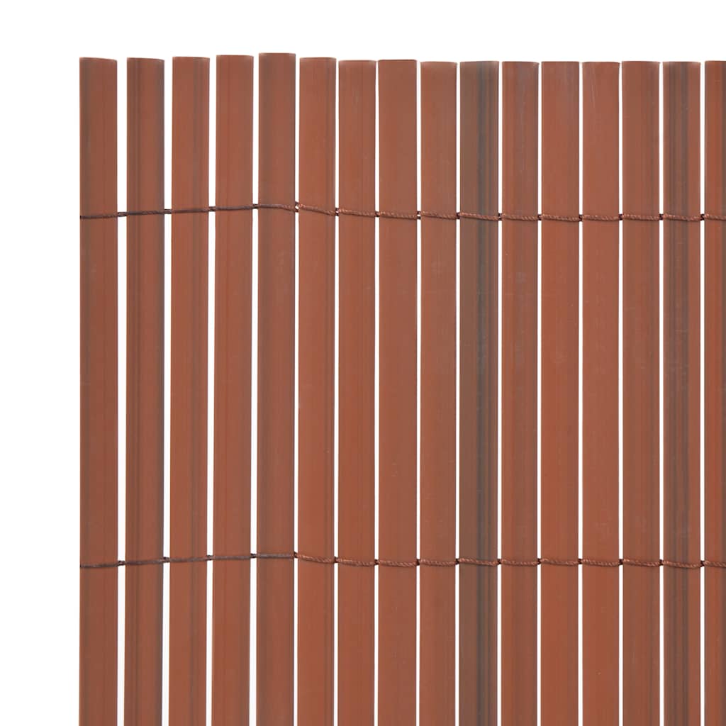 Dvostrana vrtna ograda PVC 90 x 300 cm smeđa