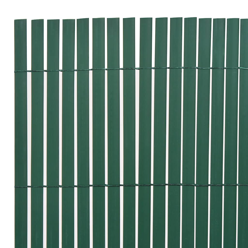 Dvostrana vrtna ograda PVC 90 x 500 cm zelena