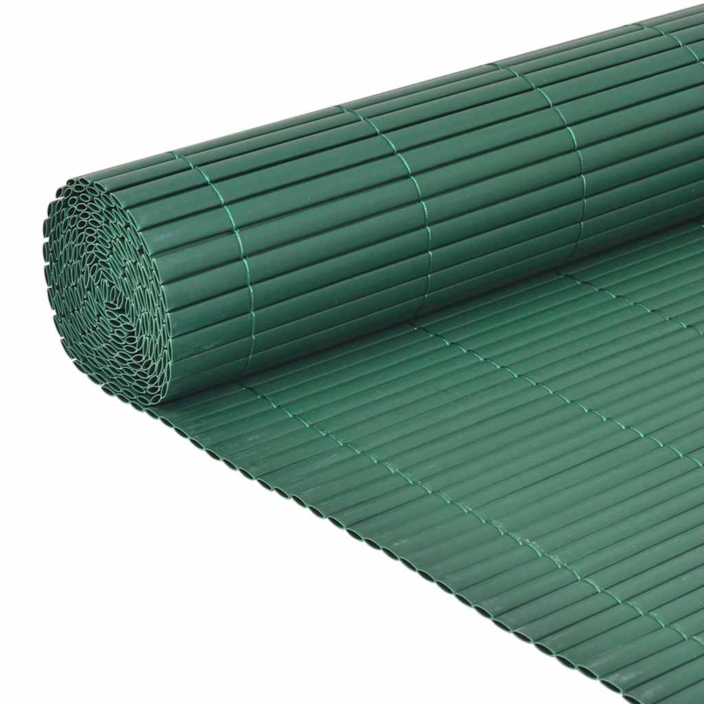Dvostrana vrtna ograda PVC 90 x 500 cm zelena