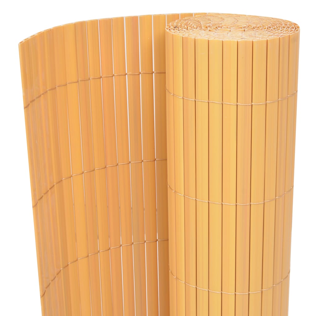 Dvostrana vrtna ograda PVC 90x500 cm žuta