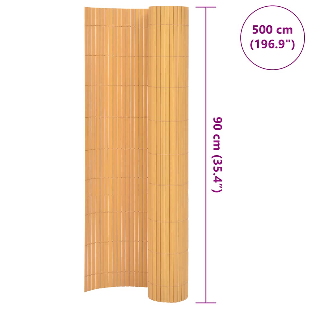 Dvostrana vrtna ograda PVC 90x500 cm žuta