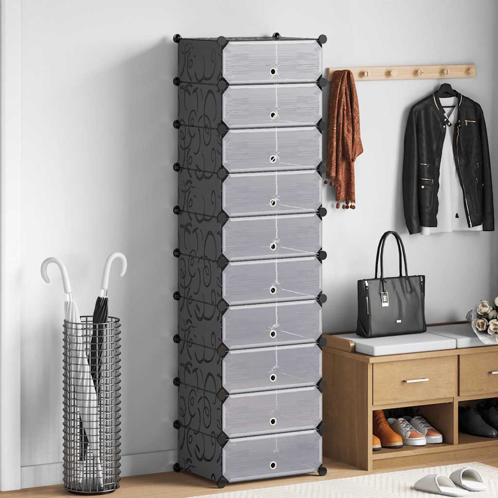 Organizator za Obuću s 10 Odjeljaka Crni