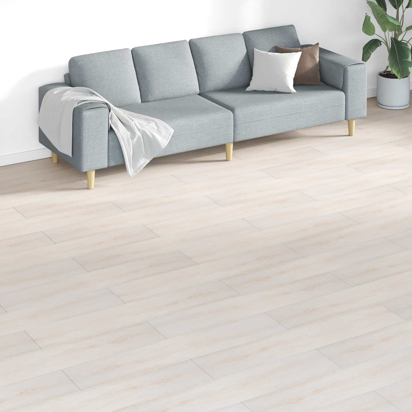 Podne daske 18 pcs Bijeli 5,26 m² PVC