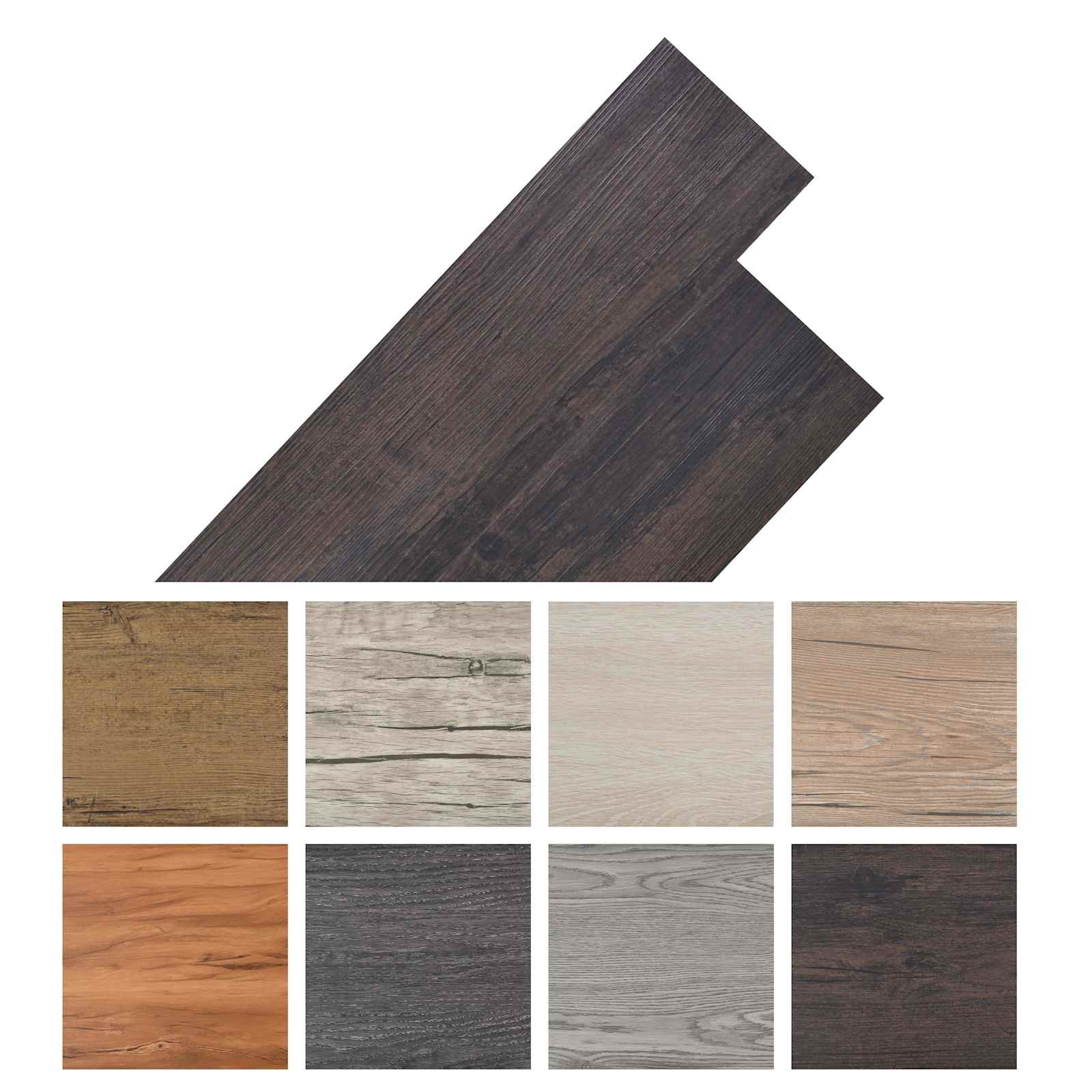 Podne daske 36 pcs Tamno smeđa 5,02 m² PVC
