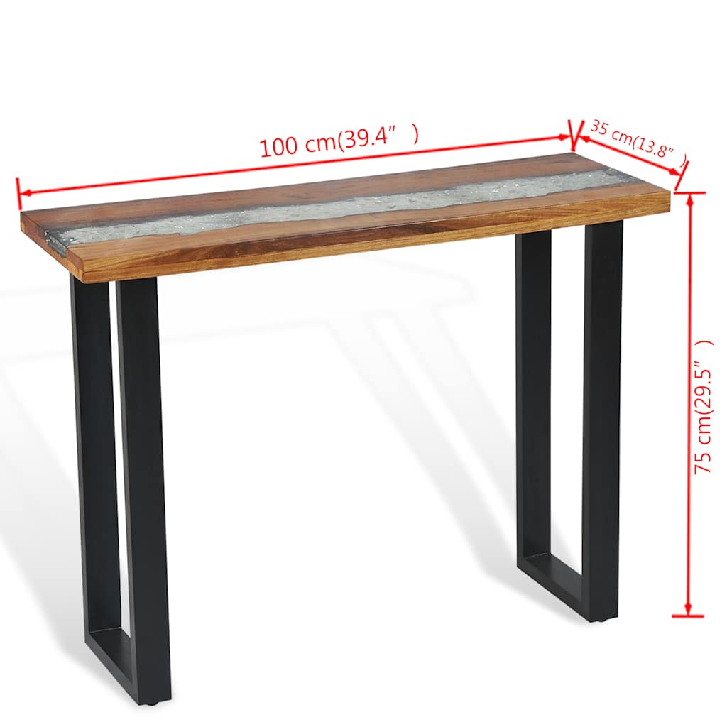 Konzolni Stol od Tikovine 100x35x75 cm