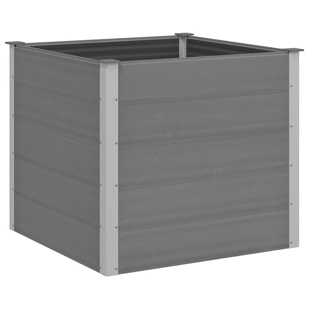 Vrtna Posuda za Sadnju WPC 100x100x91 cm Siva