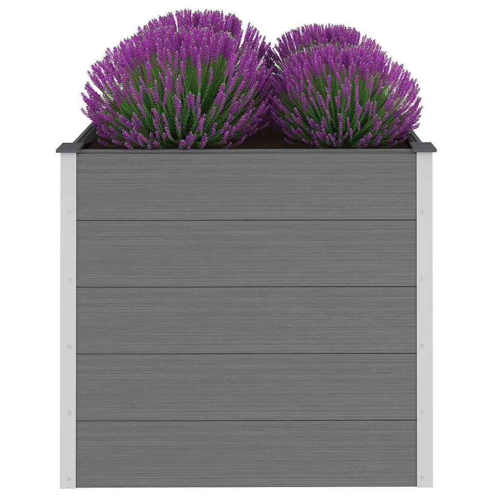 Vrtna Posuda za Sadnju WPC 100x100x91 cm Siva