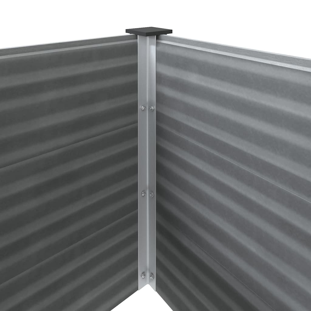 Vrtna Posuda za Sadnju WPC 100x100x91 cm Siva