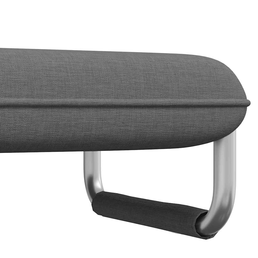 Okretna stolica sofa krevet od tkanine tamnosivi