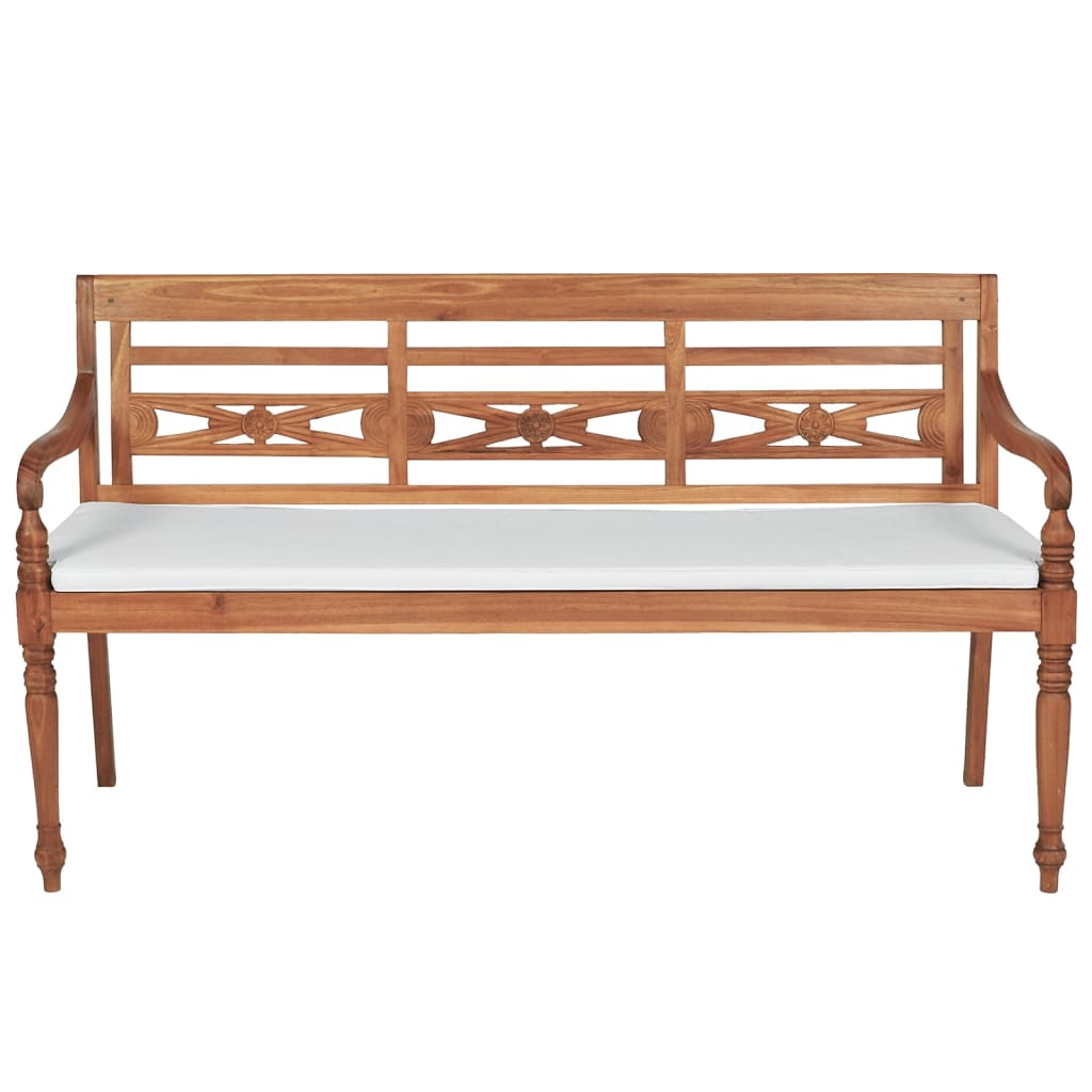 Batavia klupa s jastucima 150 cm tikovina