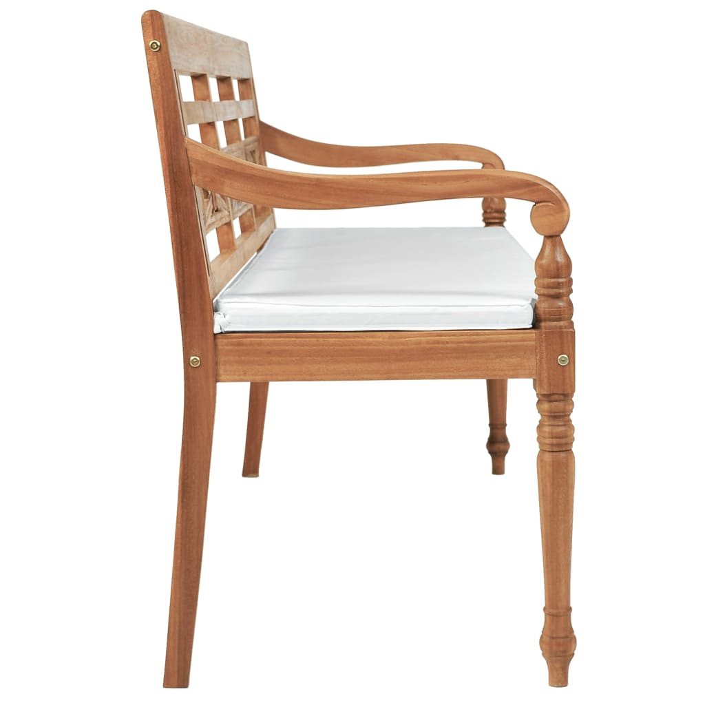 Batavia klupa s jastucima 150 cm tikovina