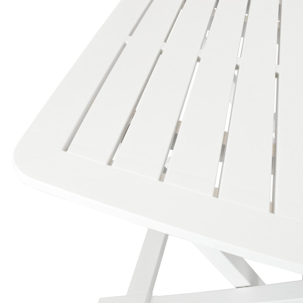 3-dijelni sklopivi bistro set plastični bijeli