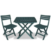 3-dijelni sklopivi bistro set plastični zeleni