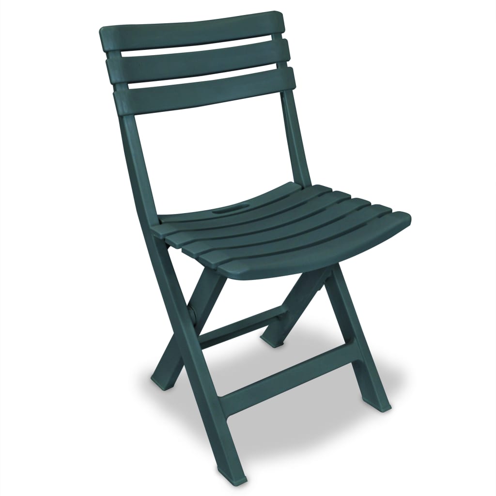 3-dijelni sklopivi bistro set plastični zeleni
