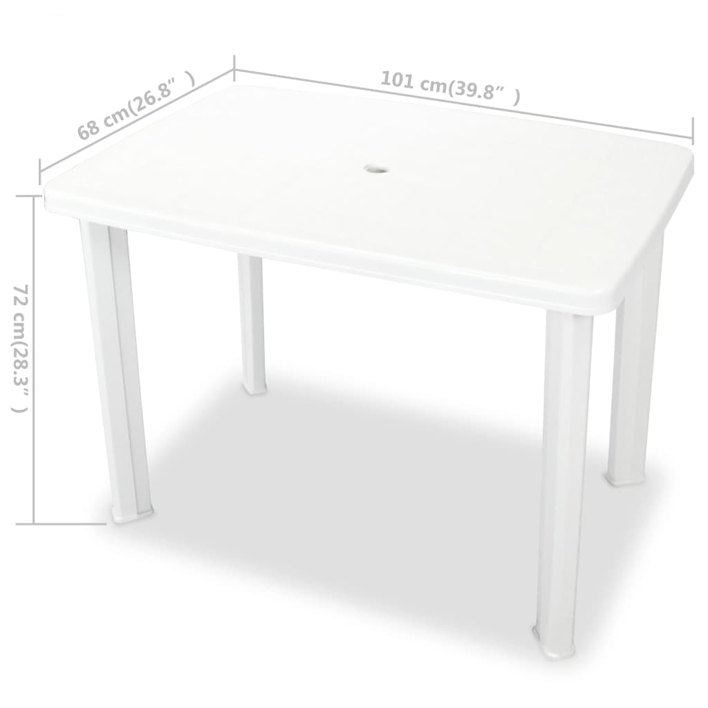 Vrtni stol od plastike bijeli 101 x 68 x 72 cm
