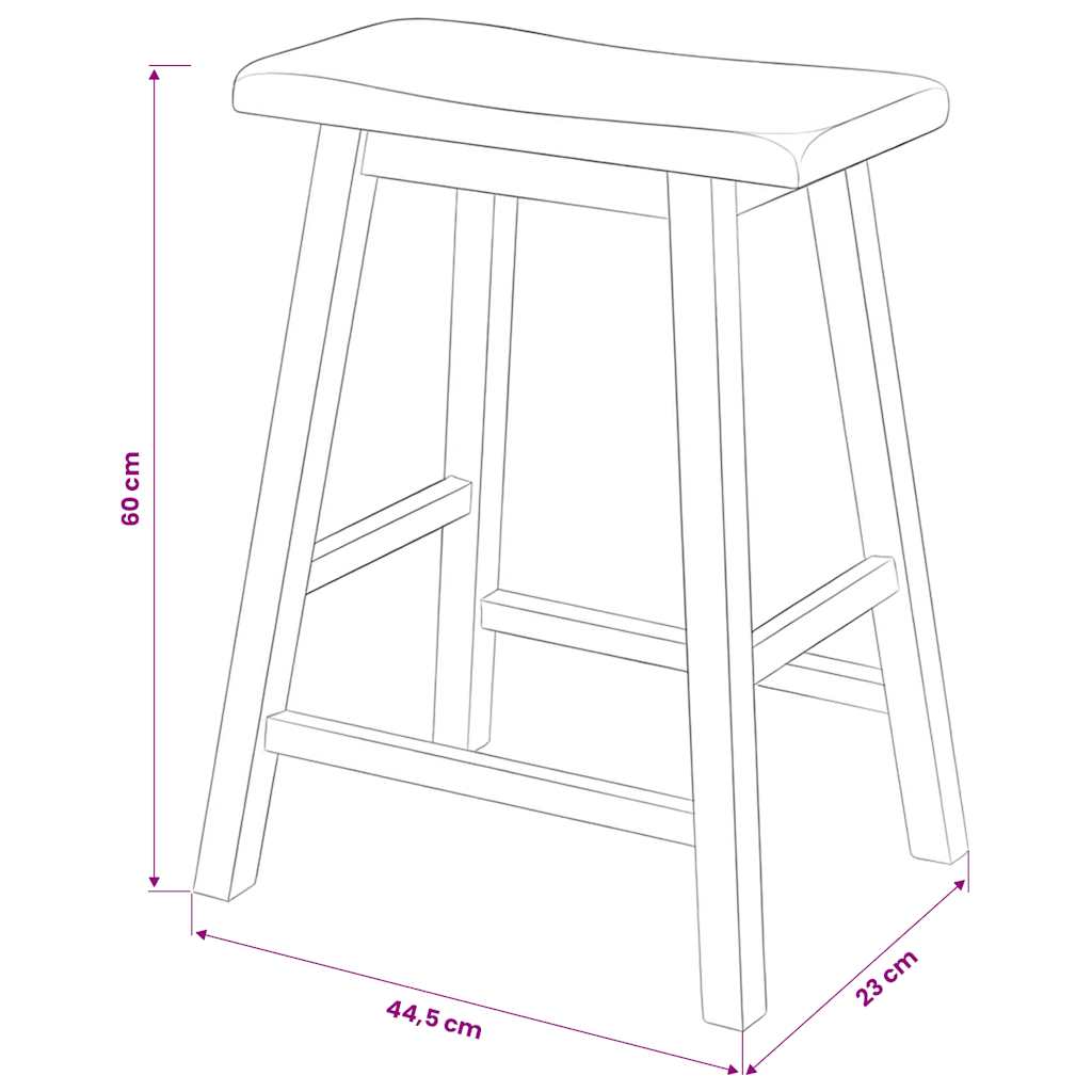 Barski Set 3 kom MDF Crni