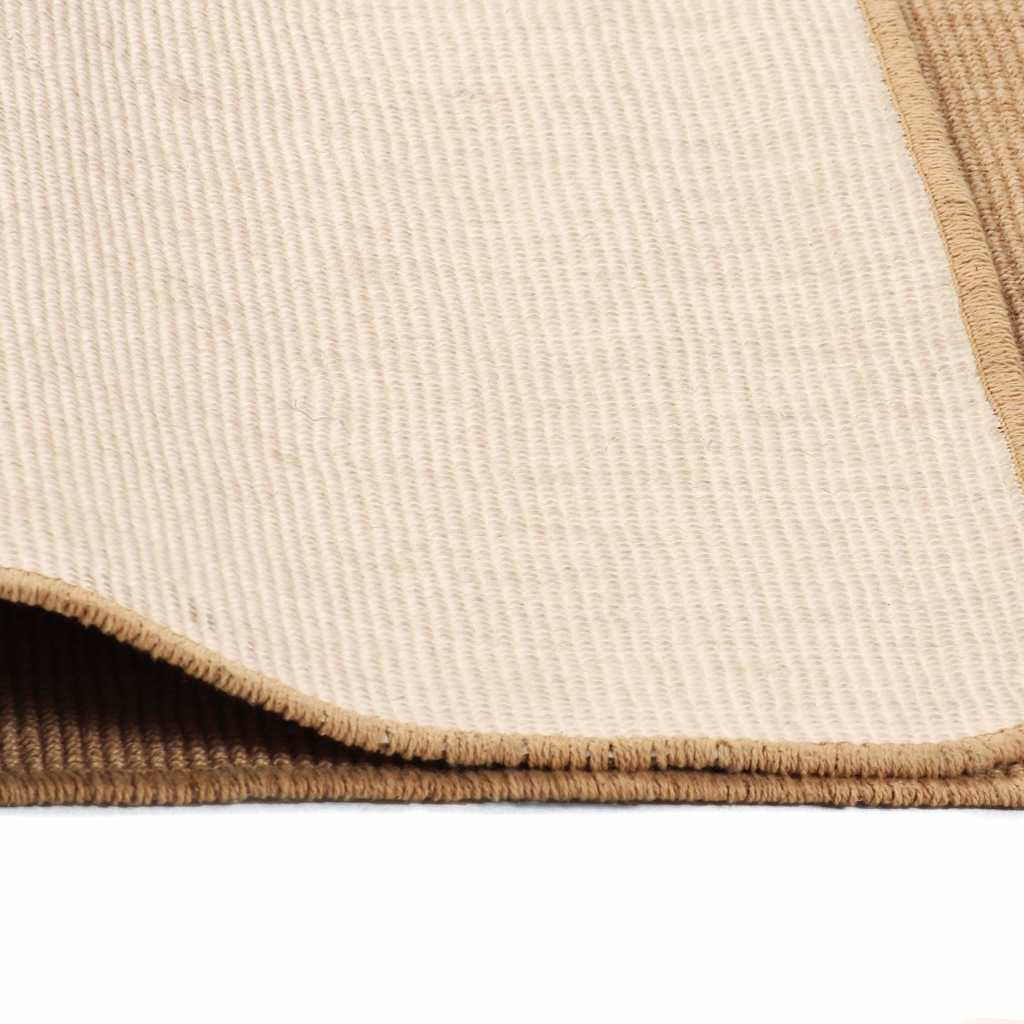 Ukrasni tepih od jute s podlogom od lateksa 70x130 cm prirodni