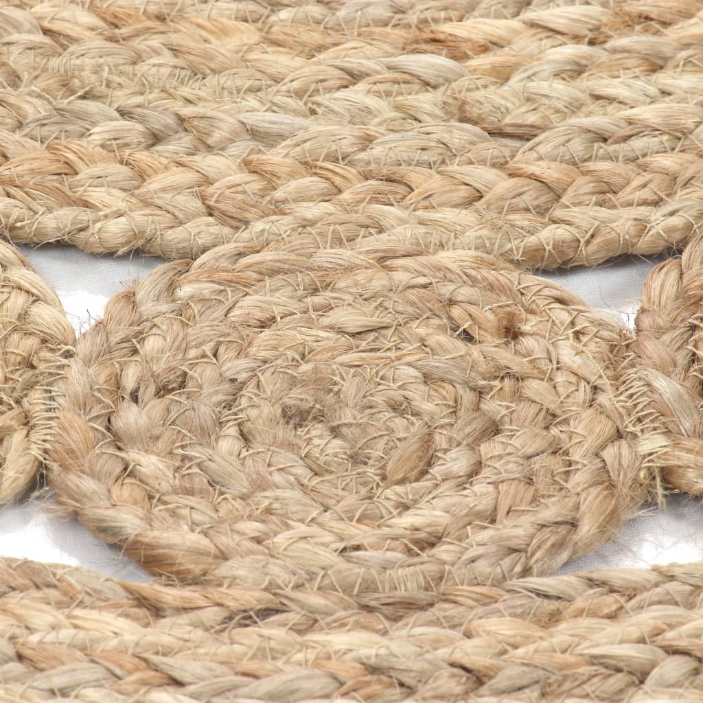 Ukrasni pleteni tepih od jute 120 cm okrugli