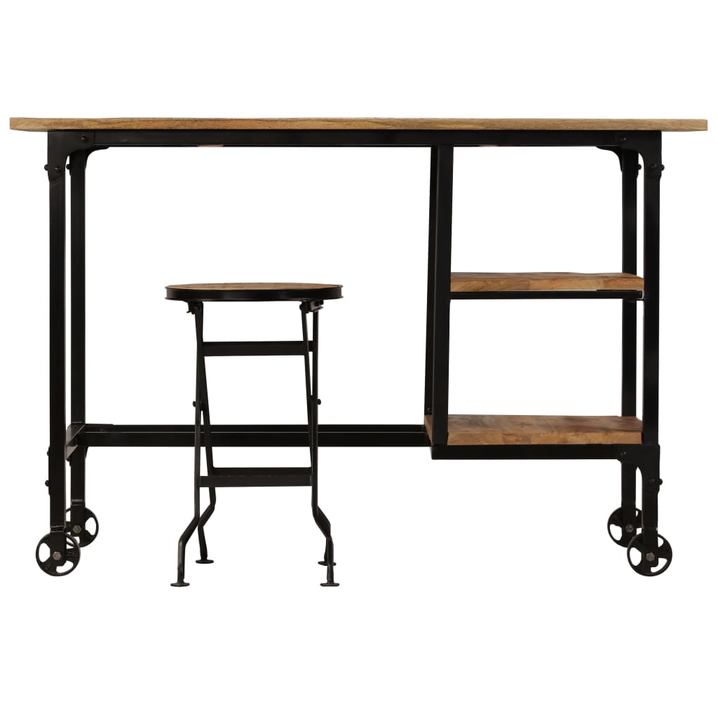 Stol sa sklopivim stolcem od mango drva 115 x 50 x 76 cm