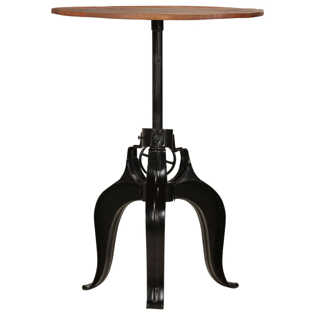 Barski stol od masivnog obnovljenog drva 75 x (76 - 110) cm