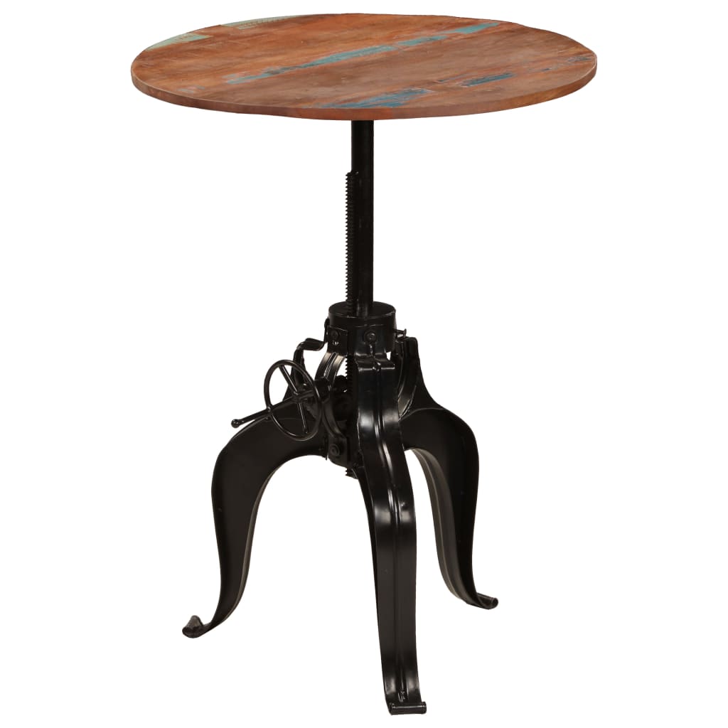 Barski stol od masivnog obnovljenog drva 75 x (76 - 110) cm