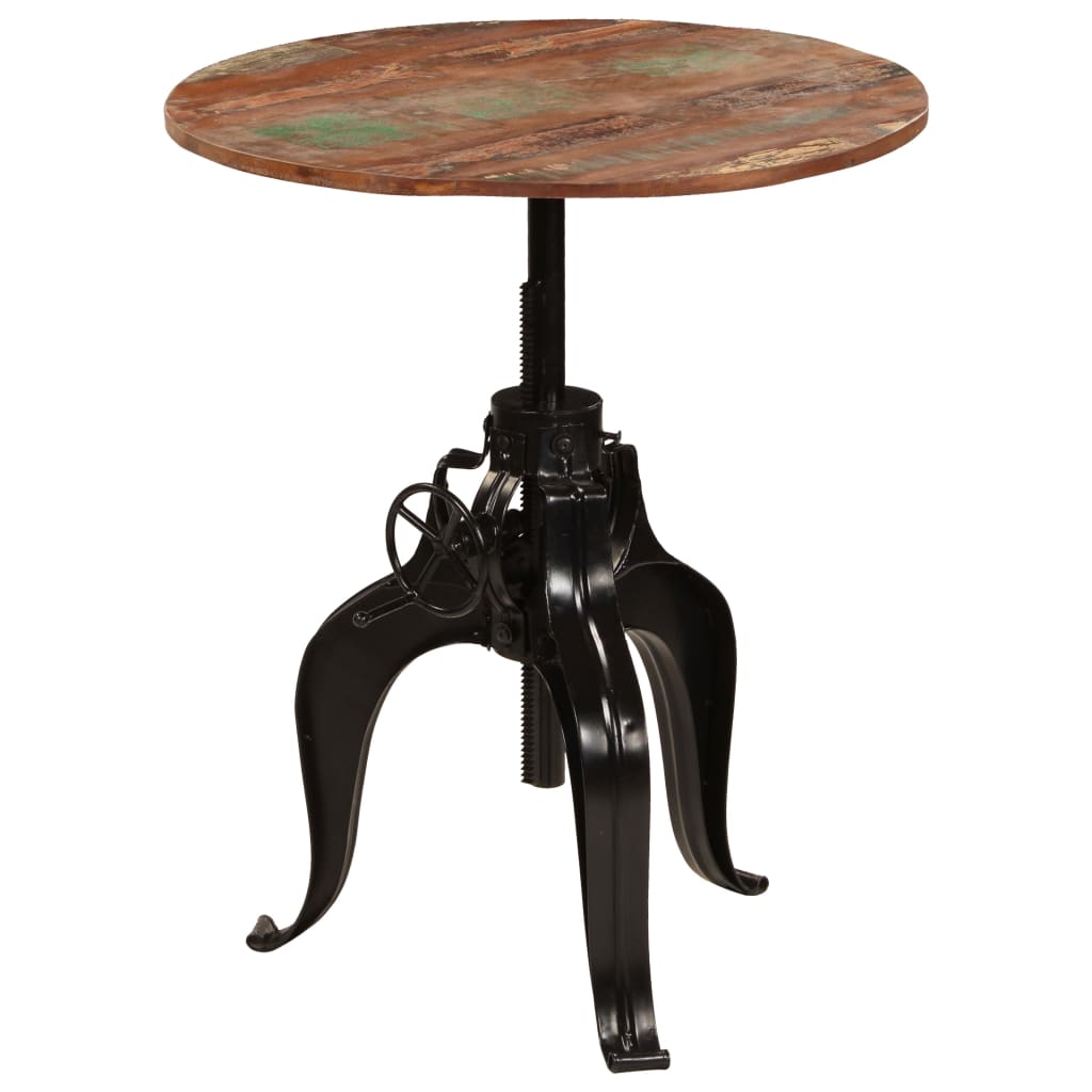 Barski stol od masivnog obnovljenog drva 75 x (76 - 110) cm