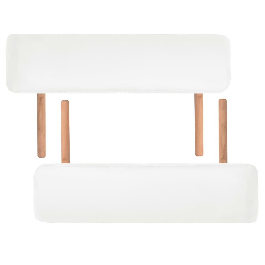 Sklopivi stol za masažu s 2 zone debljina 10 cm bijeli