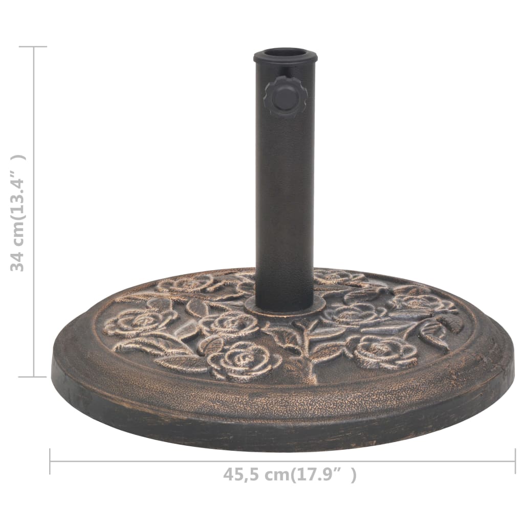 Stalak za Suncobran od Smole Okrugli Boja Bronce 9 kg