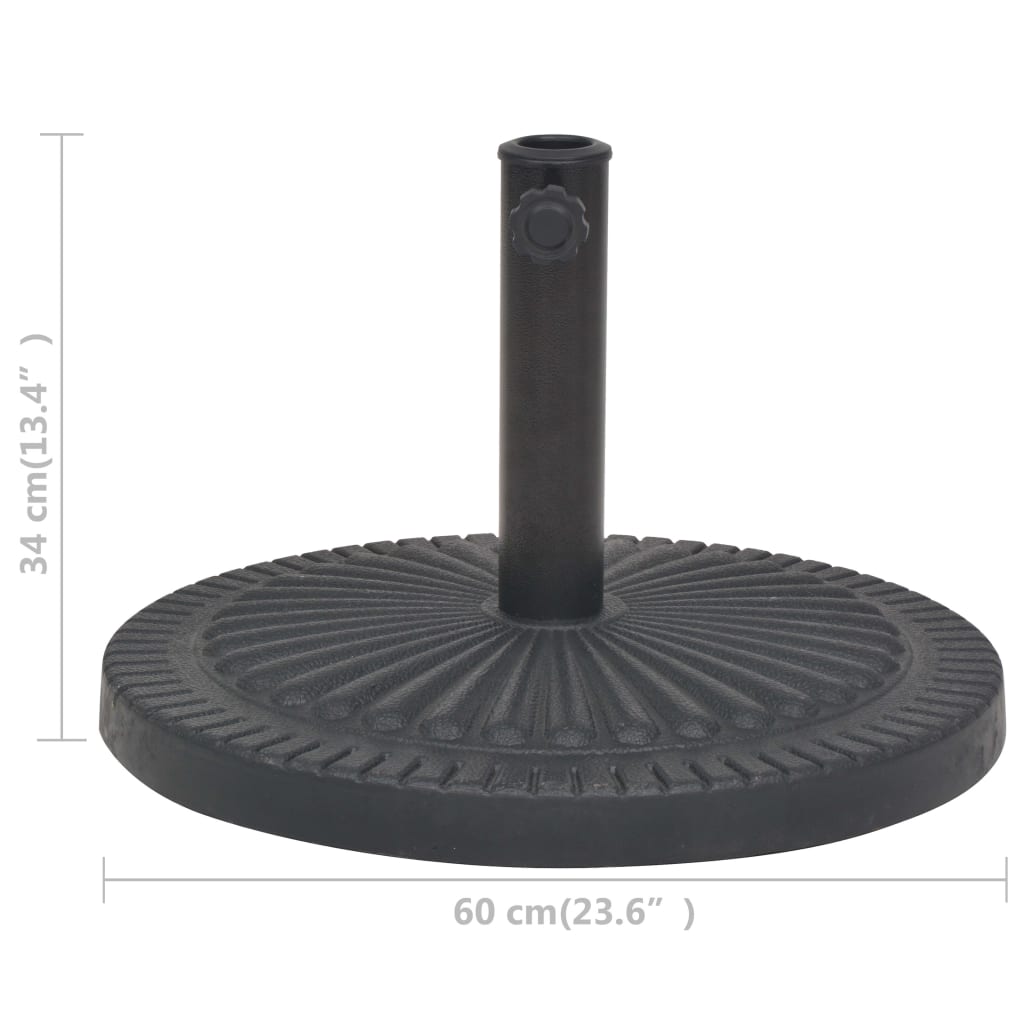 Stalak za Suncobran od Smole Okrugli Crni 29 kg