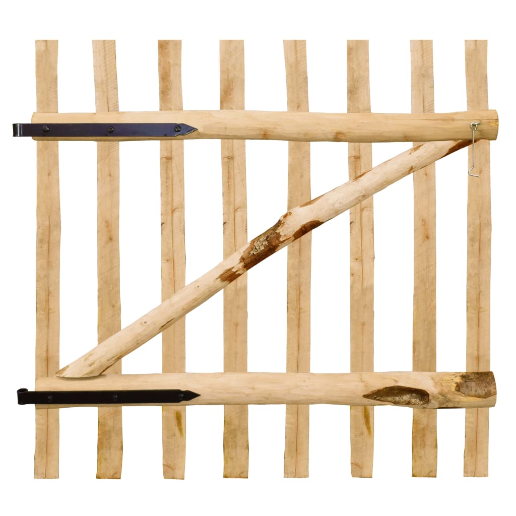 Jednostruka vrata za ogradu od drva lješnjaka 100 x 100 cm