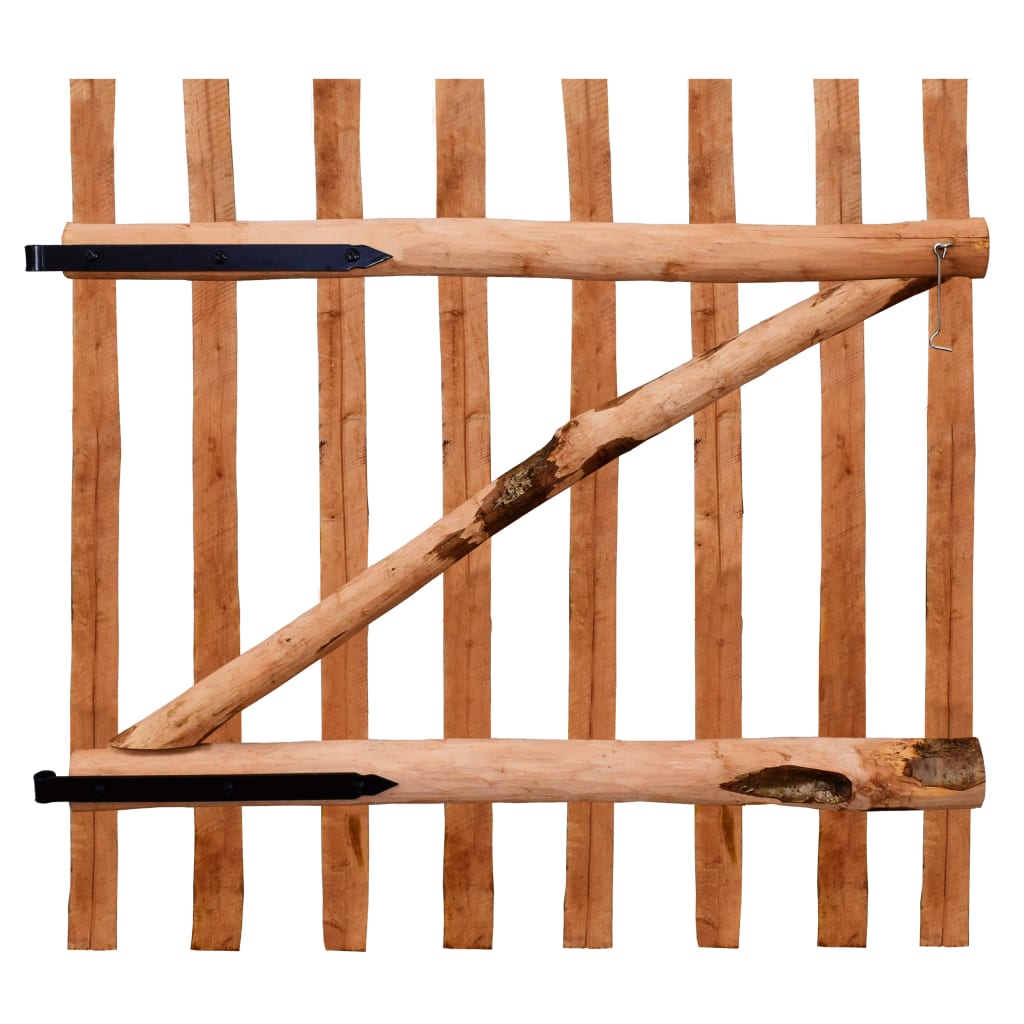 Jednostruka vrata za ogradu od drva lješnjaka 100 x 100 cm