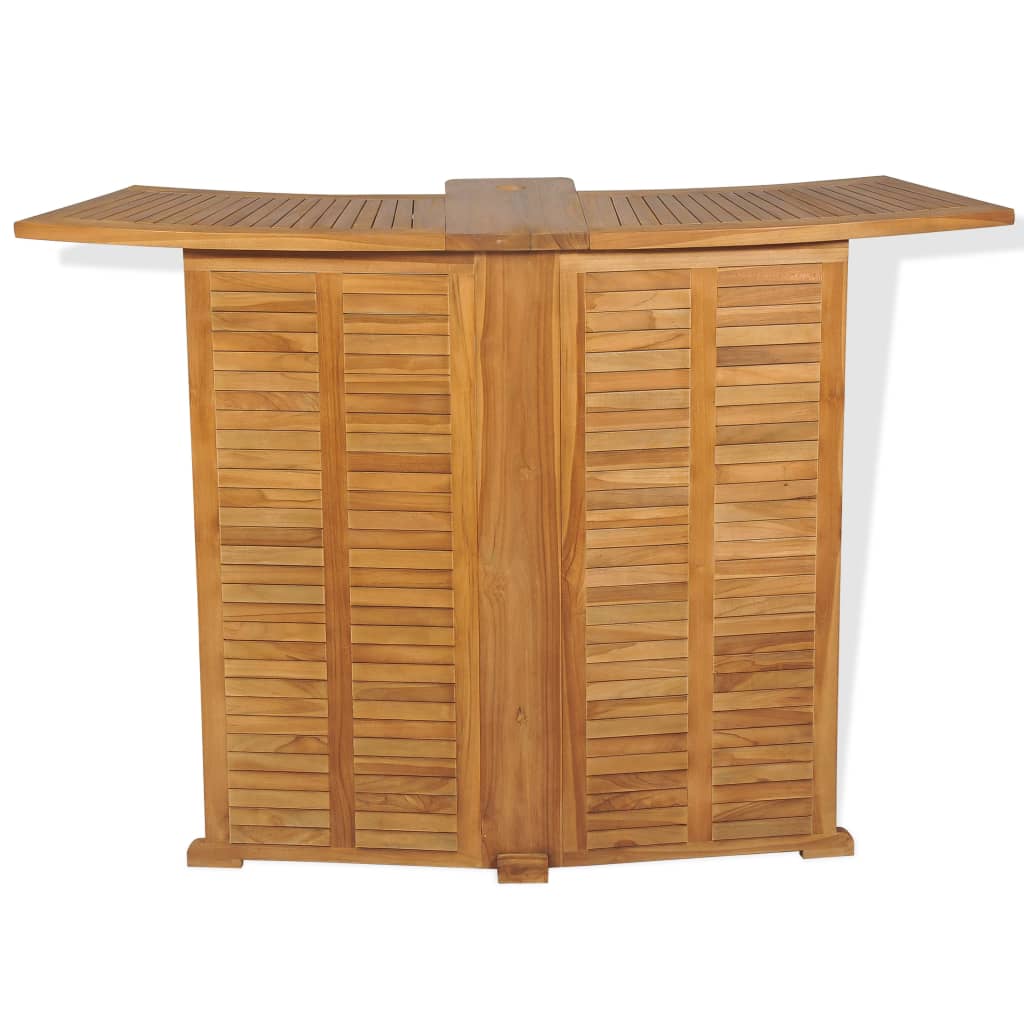 Sklopivi barski stol od masivne tikovine 155 x 53 x 105 cm