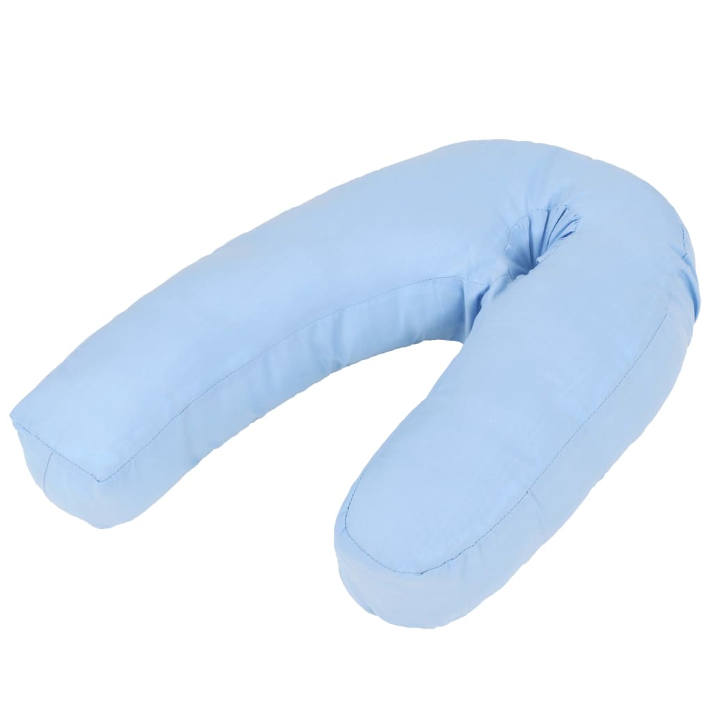 Jastuk za trudnice u obliku slova J 54 x (36 - 43) cm plavi