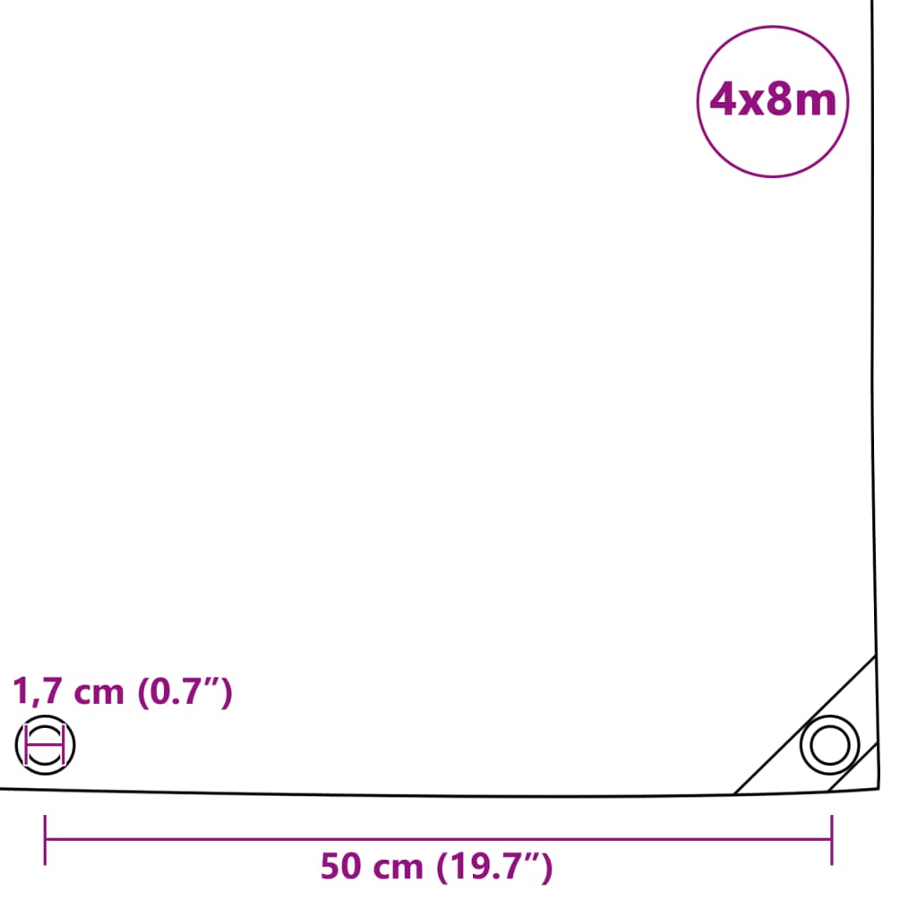 Cerada 650 g/m² 4 x 8 m siva