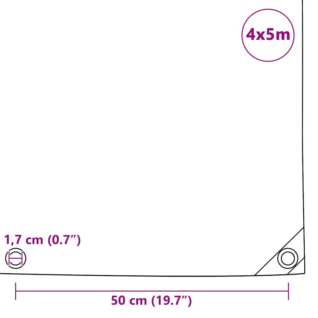 Cerada 650 g/m² 4x5 m plava