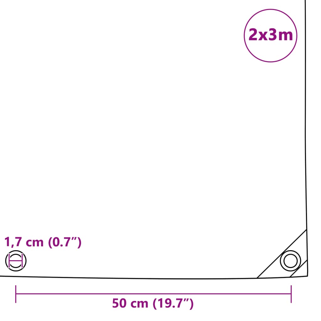 Cerada 650 g/m² 2x3 m bijela