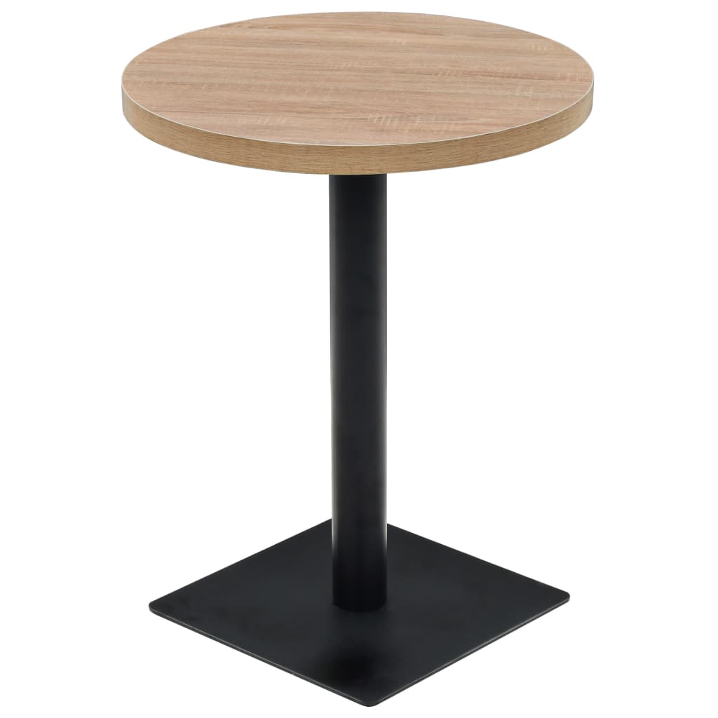 Okrugli stol za bistro od MDF-a i čelika 60 x 75 cm boja hrasta