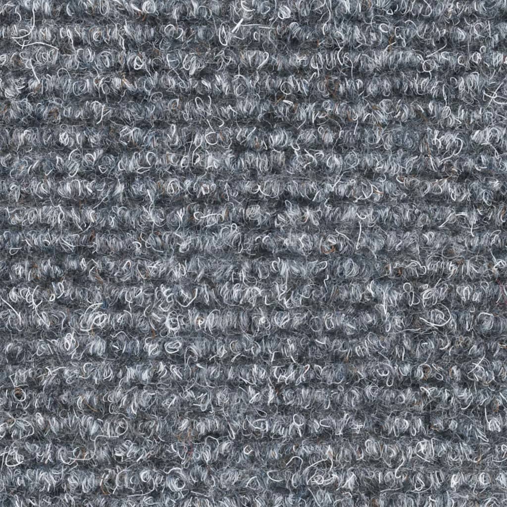 Prostirke za stepenice, samoljepljive, 15 kom, 56x17x3 cm, svijetlo sive, poluokrugle