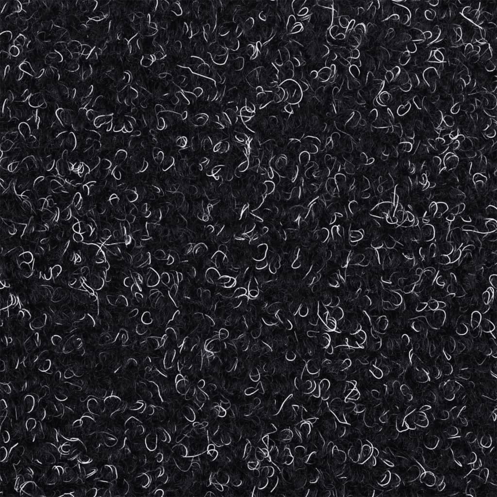 Prostirke za stepenice, samoljepljive, 15 kom, 65x21x4 cm, crne, poluokrugle, velike