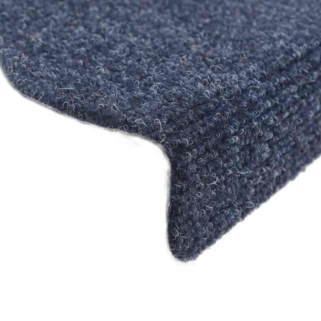Prostirke za stepenice, samoljepljive, 15 kom, 65x21x4 cm, plave, poluokrugle, velike