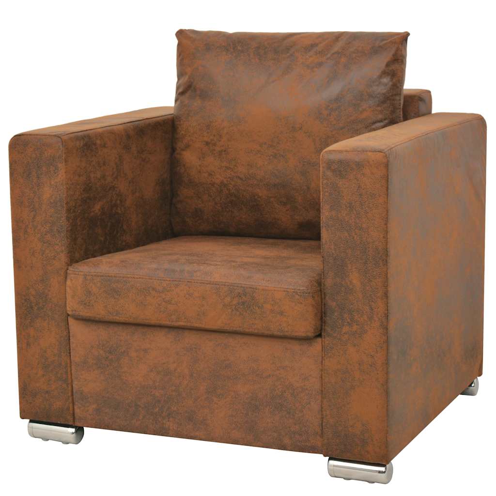 2-dijelni set sofa od umjetne brušene kože