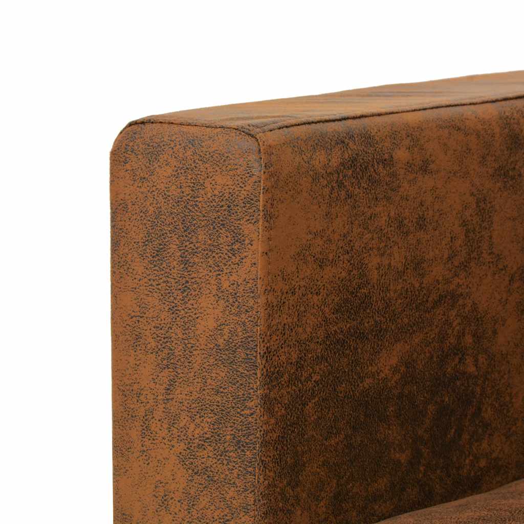 3-dijelni set sofa od umjetne brušene kože