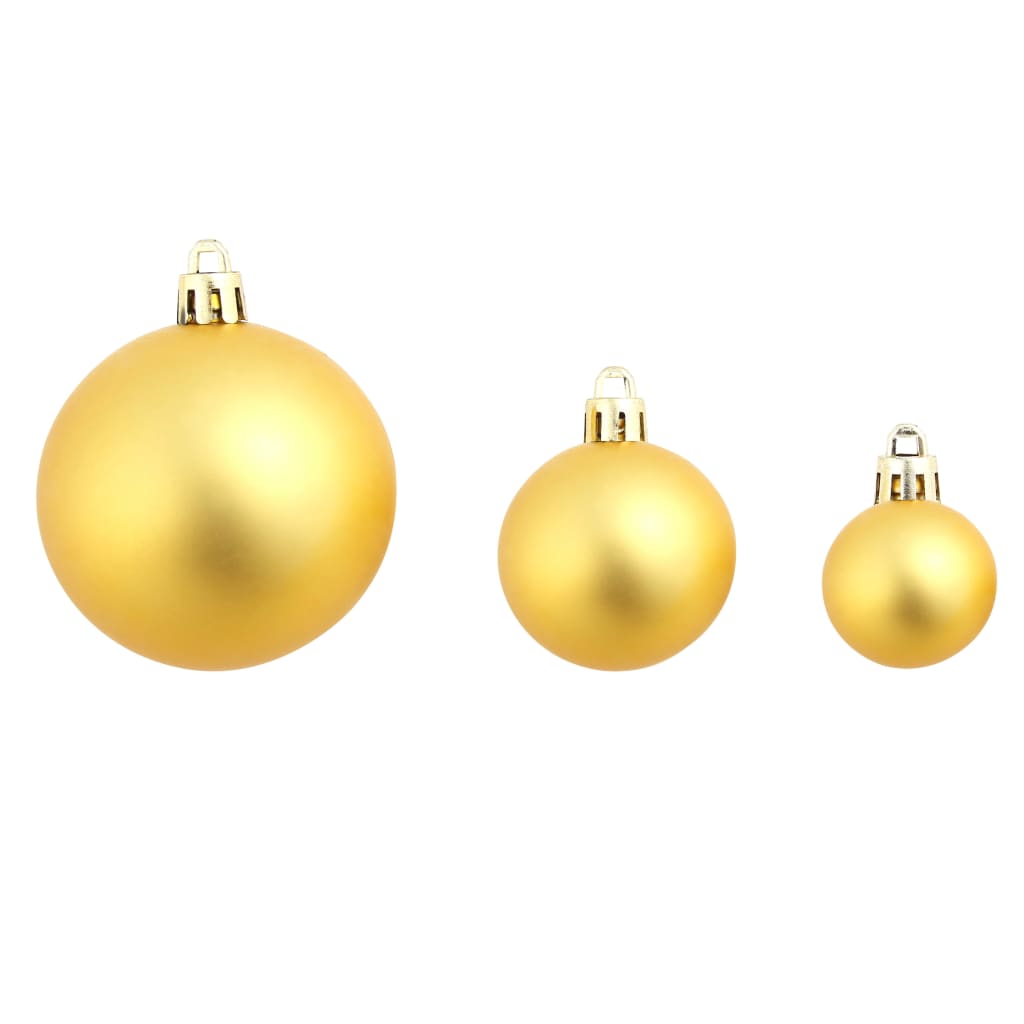 Set božićnih kuglica 100 komada 3/4/6 cm zlatni