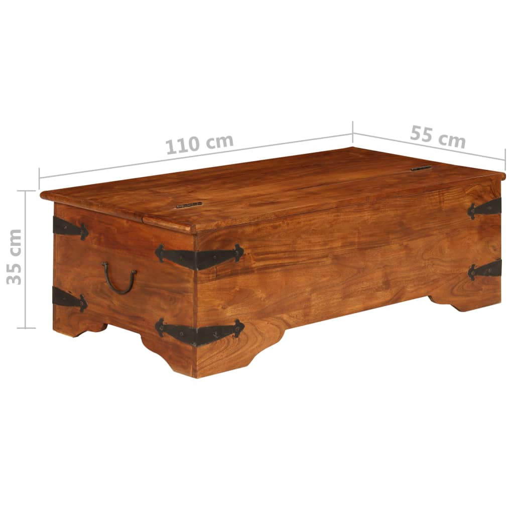 Stolić za kavu 110x55x35 cm bagremovo drvo s premazom boje meda