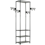 Stalak za odjeću čelik i netkana tkanina 55x28,5x175 cm crni