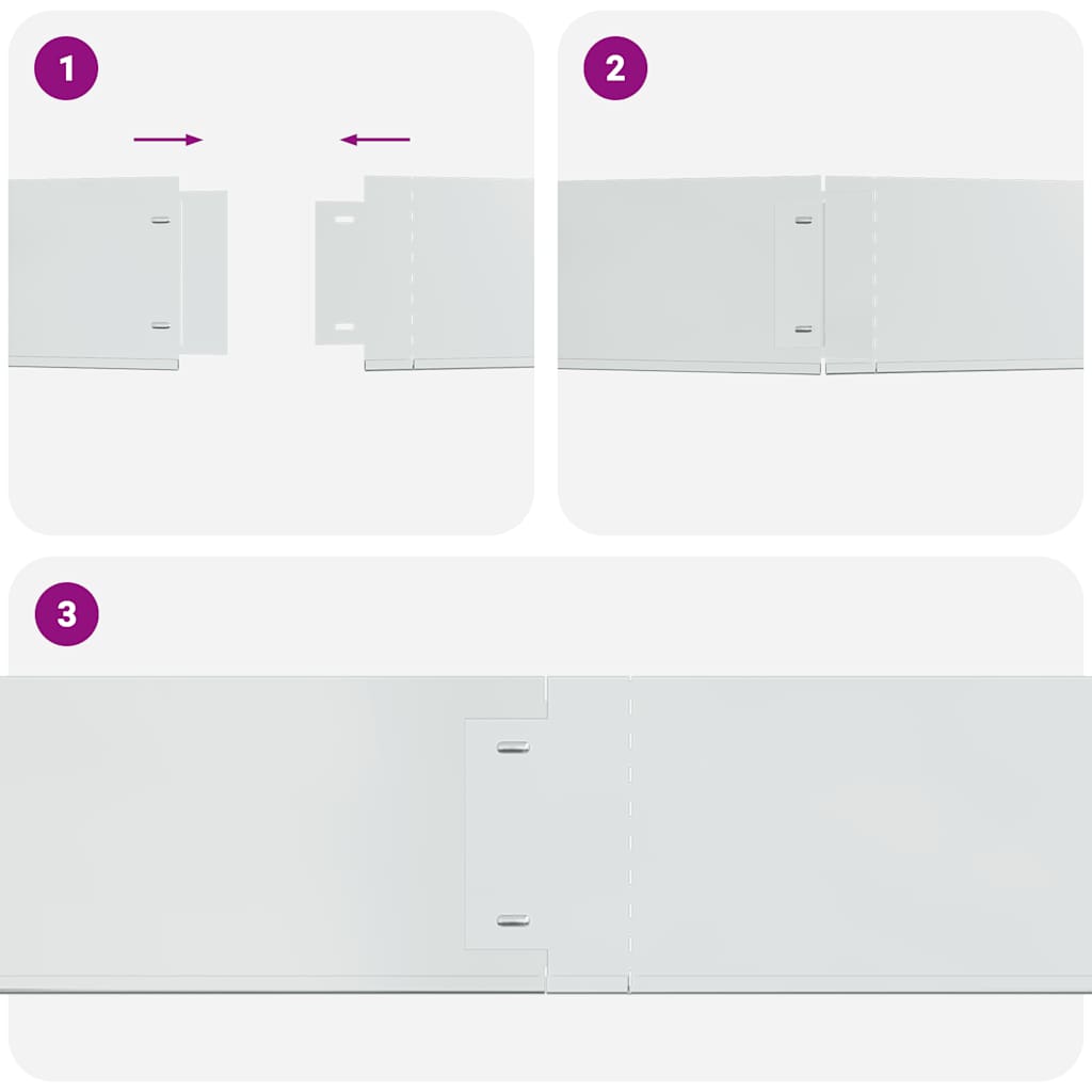 Set ograda za travnjak od pocinčanog čelika 10 kom 100 x 20 cm