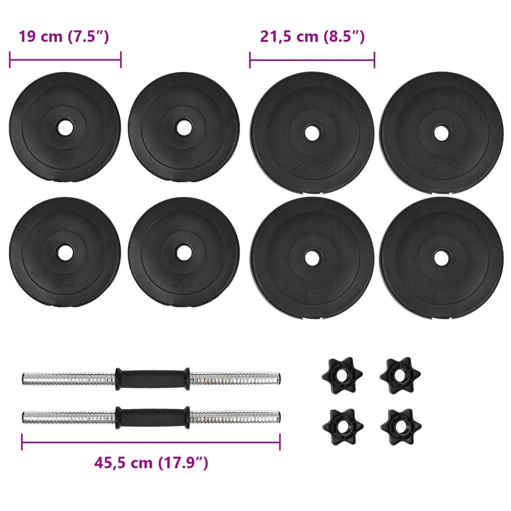 14-dijelni set jednoručnih utega 20 kg
