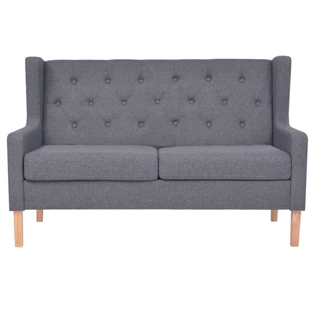 2-dijelni set sofa od tkanine sivi